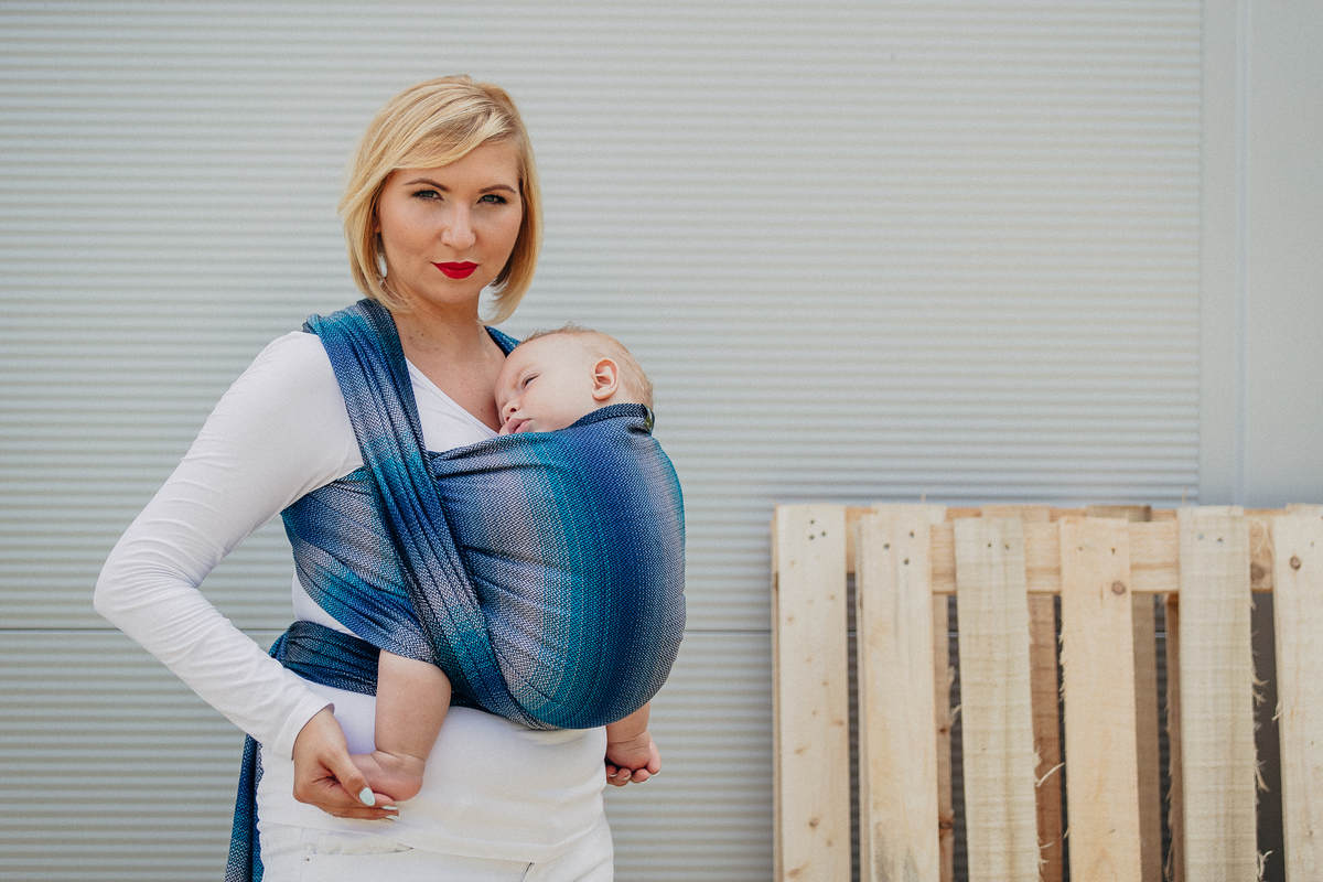 Baby Wrap, Herringbone Weave (100% cotton) - LITTLE HERRINGBONE ILLUSION - size M #babywearing