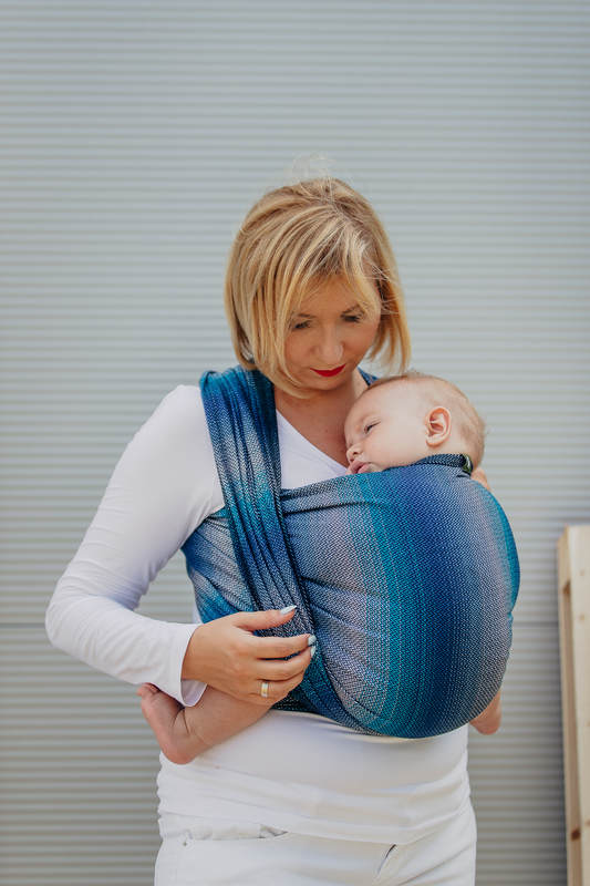 Baby Wrap, Herringbone Weave (100% cotton) - LITTLE HERRINGBONE ILLUSION - size M #babywearing