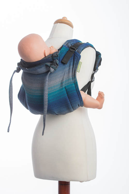 Lenny Buckle Onbuhimo baby carrier, standard size, herringbone weave (100% cotton) - LITTLE HERRINGBONE ILLUSION #babywearing