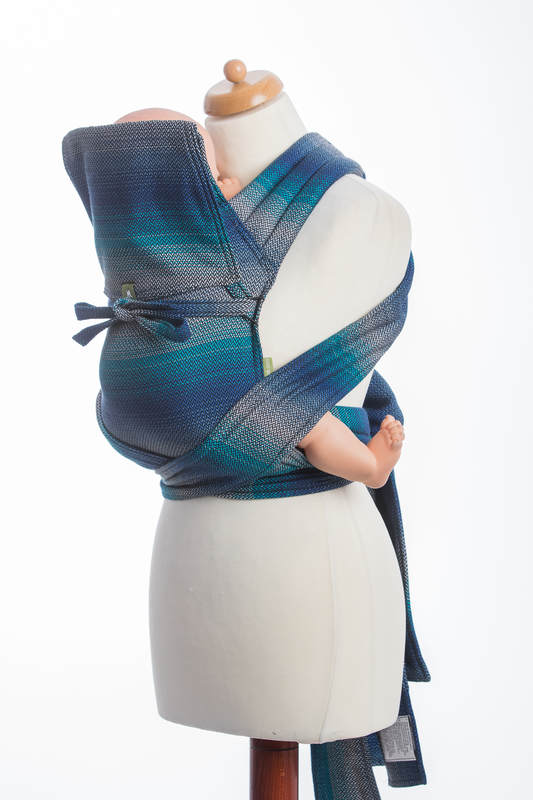 Mei Tai carrier Mini with hood/ herringbone twill / 100% cotton / LITTLE HERRINGBONE ILLUSION #babywearing