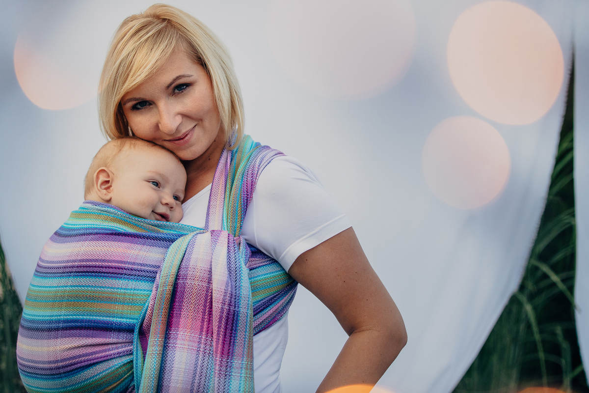 Baby Wrap, Herringbone Weave (100% cotton) - LITTLE HERRINGBONE TAMONEA - size S #babywearing