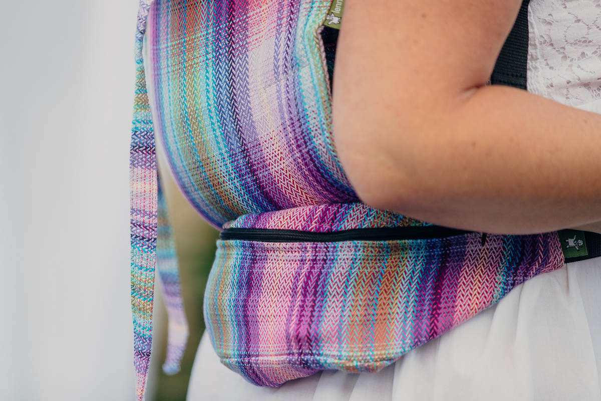 Waist Bag made of woven fabric, (100% cotton) - LITTLE HERRINGBONE TAMONEA #babywearing