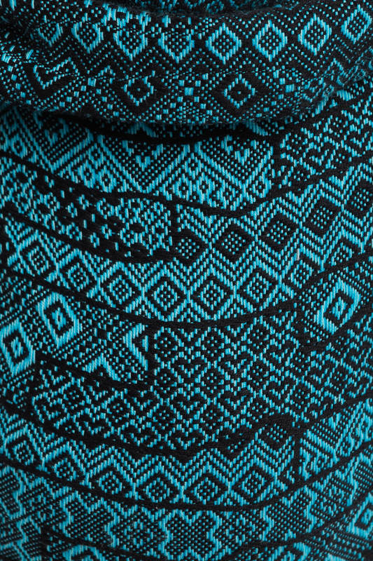 Nosidło Klamrowe ONBUHIMO z tkaniny żakardowej (100% bawełna), rozmiar Standard - ENIGMA NIEBIESKA #babywearing
