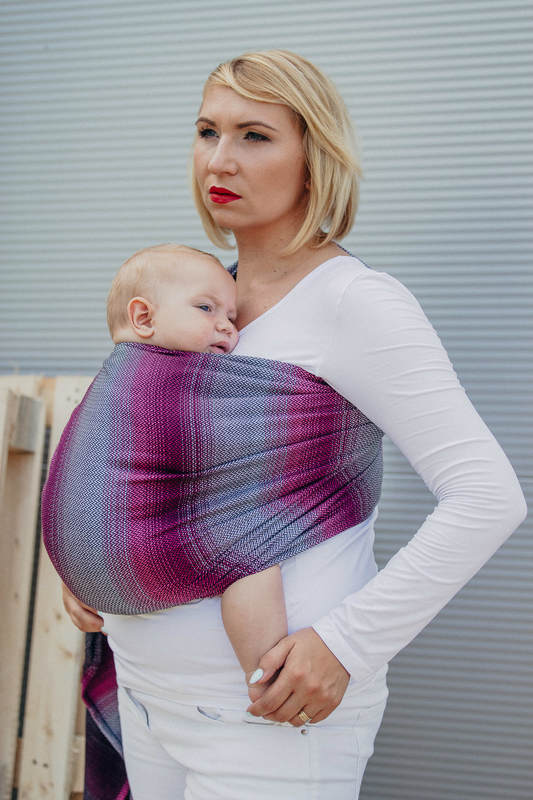 Bandolera de anillas, tejido Jacquard (100% algodón) - LITTLE HERRINGBONE INSPIRATION  - standard 1.8m #babywearing