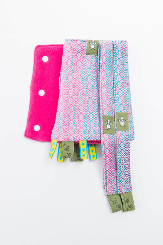 Drool Pads & Reach Straps Set, (60% cotton, 40% polyester) - LITTLE LOVE - DAYBREAK #babywearing