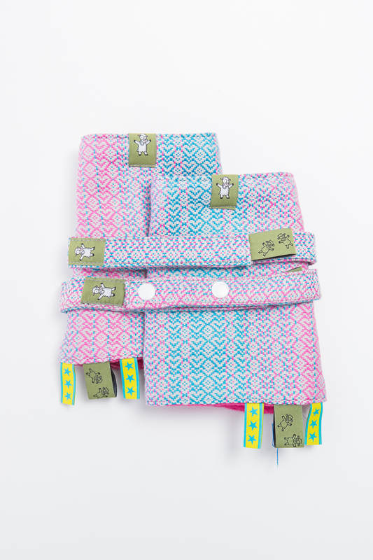 Drool Pads & Reach Straps Set, (60% cotton, 40% polyester) - LITTLE LOVE - DAYBREAK #babywearing