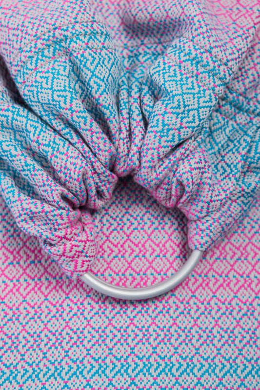 Ringsling, Jacquard Weave (100% cotton), with gathered shoulder - LITTLE LOVE - DAYBREAK - long 2.1m #babywearing