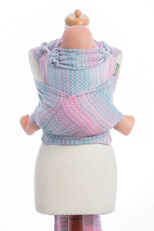 WRAP-TAI carrier Mini with hood/ jacquard twill / 60% cotton, 28% merino wool, 8% silk, 4% cashmere / LITTLE LOVE - ROSE GARDEN (grade B) #babywearing