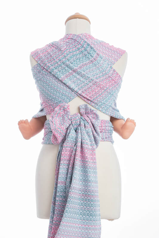 WRAP-TAI carrier Mini with hood/ jacquard twill / 60% cotton, 28% merino wool, 8% silk, 4% cashmere / LITTLE LOVE - ROSE GARDEN #babywearing