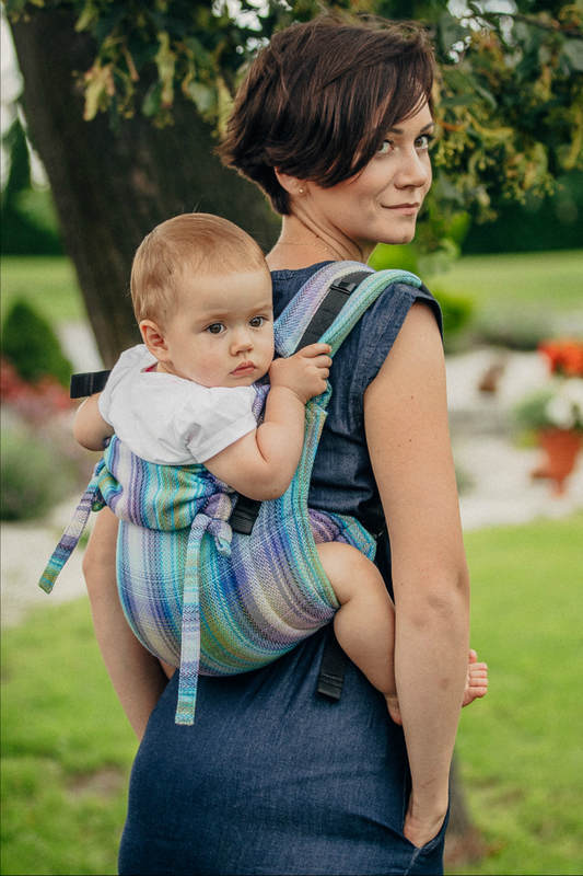 Nosidło Klamrowe ONBUHIMO splot jodełkowy (100% bawełna), rozmiar Standard - MAŁA JODEŁKA PETREA  #babywearing