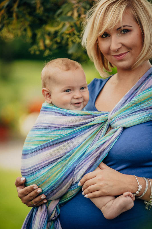 Baby Wrap, Herringbone Weave (100% cotton) - LITTLE HERRINGBONE PETREA - size XS (grade B) #babywearing