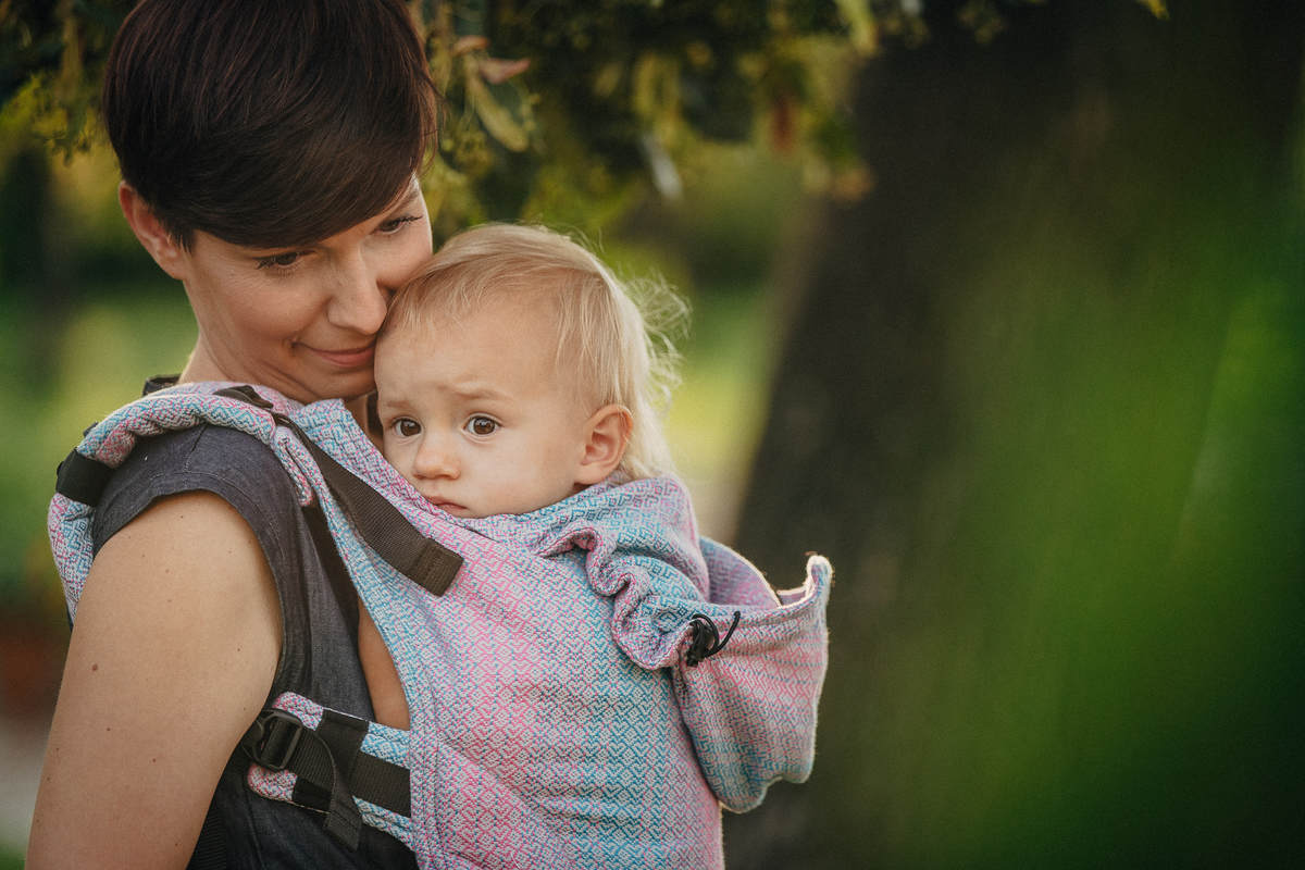 Ergonomische Tragehilfe, Größe Baby, Jacquardwebung, 100% Baumwolle - LITTLE LOVE DAYBREAK - Zweite Generation #babywearing