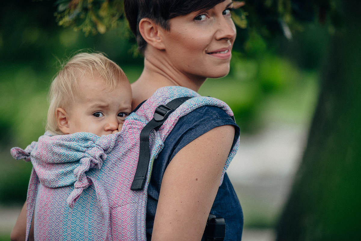 Lenny Buckle Onbuhimo baby carrier, standard size, jacquard weave (100% cotton) - LITTLE LOVE DAYBREAK #babywearing