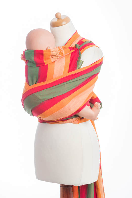 WRAP-TAI carrier Mini, broken-twill weave - 100% cotton - with hood, AUTUMN #babywearing