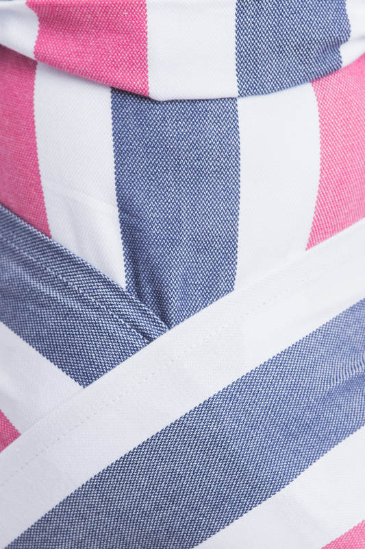 Nosidełko dla dzieci WRAP-TAI MINI, 100 % bawełna skośno-krzyżowa, z kapturkiem, MARSYLIANKA #babywearing