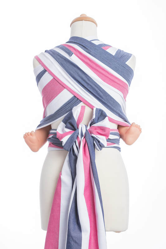 WRAP-TAI carrier TODDLER / broken twill / bamboo and cotton / with hood/ MARINE #babywearing