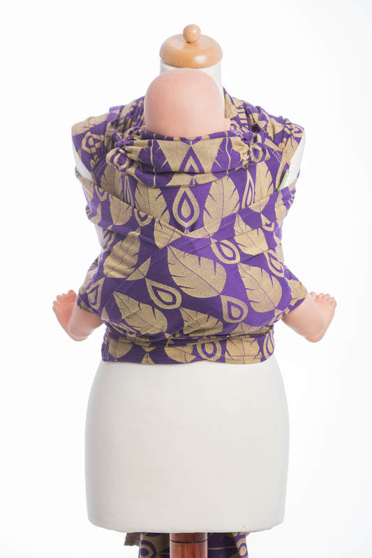 WRAP-TAI carrier Toddler with hood/ jacquard twill / 100% cotton / NORTHERN LEAVES PURPLE & YELLOW #babywearing