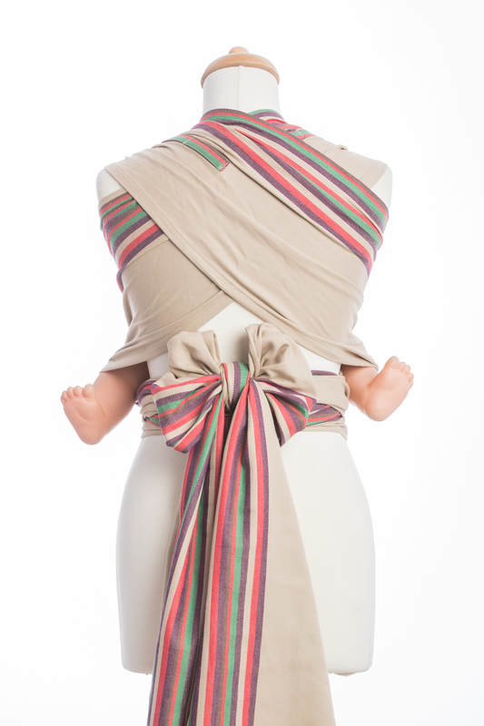 WRAP-TAI carrier Mini, broken-twill weave - 100% cotton - with hood, SAND VALLEY (grade B) #babywearing