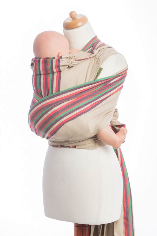 WRAP-TAI carrier Mini, broken-twill weave - 100% cotton - with hood, SAND VALLEY #babywearing