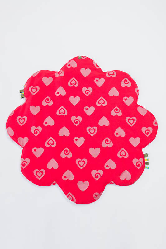 Lenny Baby Mat (Outer layer-100% cotton, Stuffing-100% polyester) - SWEETHEART RED & GRAY #babywearing