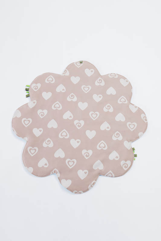 Lenny Baby Mat  (Outer layer- 92% cotton 8% linen, Stuffing-100% polyester) - SWEETHEART BEIGE & CREAM #babywearing