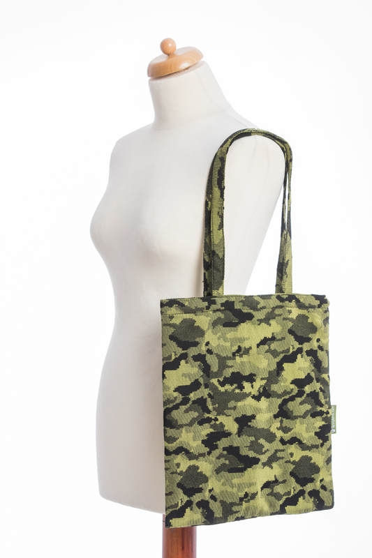 Shopping bag made of wrap fabric (100% cotton) - GREEN CAMO  #babywearing