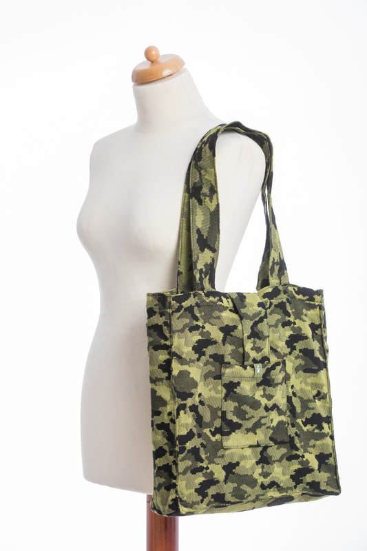 Shoulder bag made of wrap fabric (100% cotton) - GREEN CAMO - standard size 37cmx37cm #babywearing