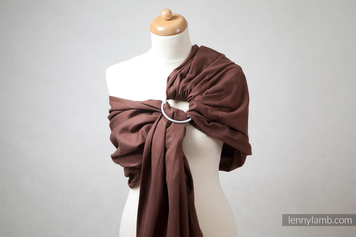 Ring Sling  - 100% Cotton - Broken Twill Weave -  with gathered shoulder -Chestnut #babywearing