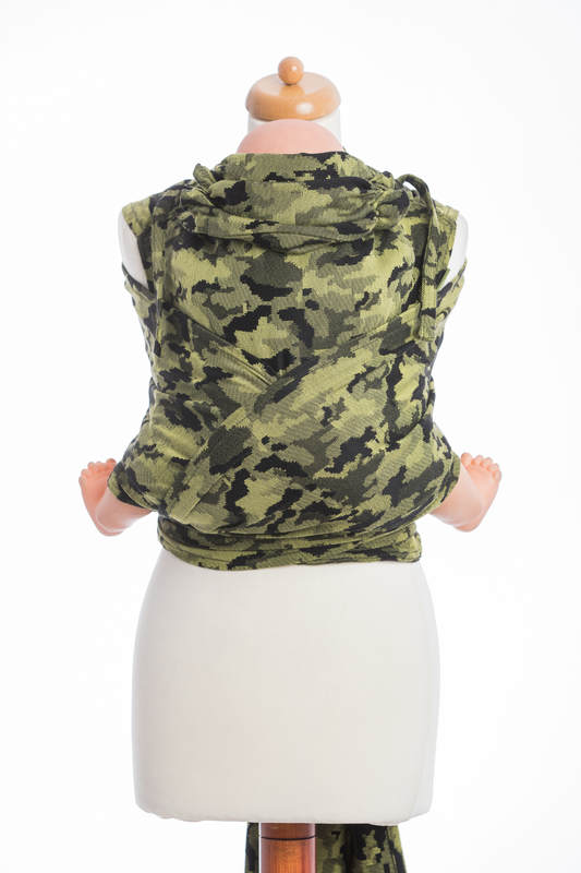 WRAP-TAI portabebé Toddler con capucha/ jacquard sarga/100% algodón/ GREEN CAMO  #babywearing