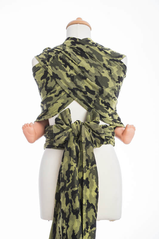 WRAP-TAI portabebé Mini con capucha/ jacquard sarga/100% algodón/ GREEN CAMO  #babywearing