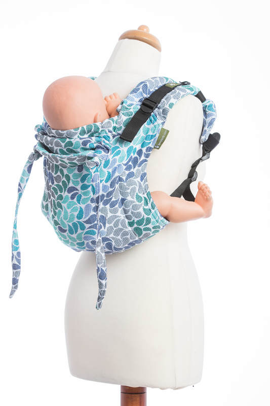Lenny Buckle Onbuhimo baby carrier, standard size, jacquard weave (100% cotton) - COLOURS OF HEAVEN #babywearing