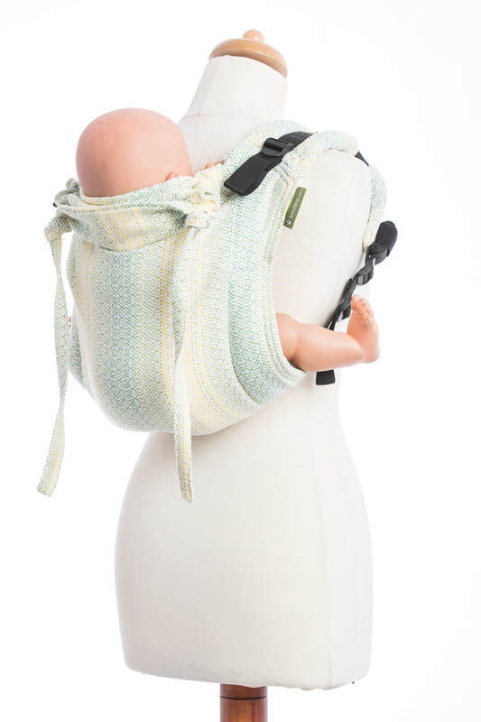 Lenny Buckle Onbuhimo baby carrier, standard size, jacquard weave (100% cotton) - LITTLE LOVE GOLDEN TULIP #babywearing