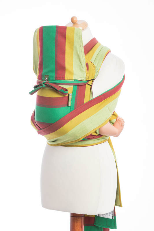MEI-TAI carrier Toddler, broken-twill weave - 100% cotton - with hood, Indian Summer #babywearing