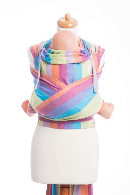 WRAP-TAI carrier Mini, broken-twill weave - 100% cotton - with hood, CORAL REEF (grade B) #babywearing