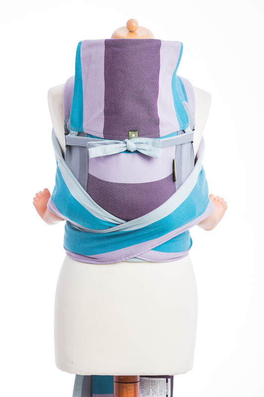 Nosidełko dla dzieci MEI-TAI TODDLER, bawełna, splot diamentowy, z kapturkiem, Icelandic Diamond #babywearing