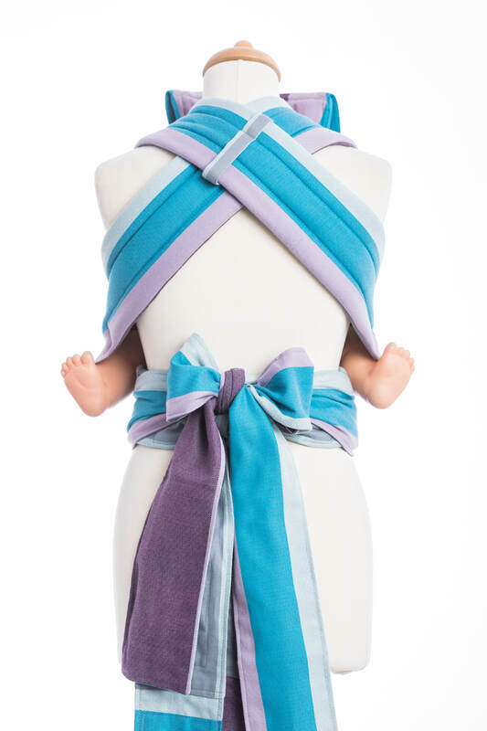 Nosidełko dla dzieci MEI-TAI TODDLER, bawełna, splot diamentowy, z kapturkiem, Icelandic Diamond #babywearing