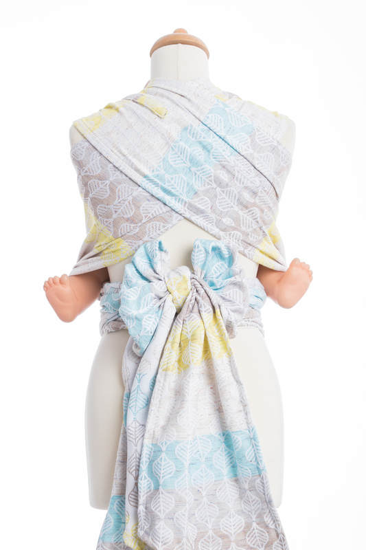 WRAP-TAI carrier Toddler with hood/ jacquard twill / 80% cotton, 17% merino wool, 2% silk, 1% cashmere/ DAISY PETALS #babywearing