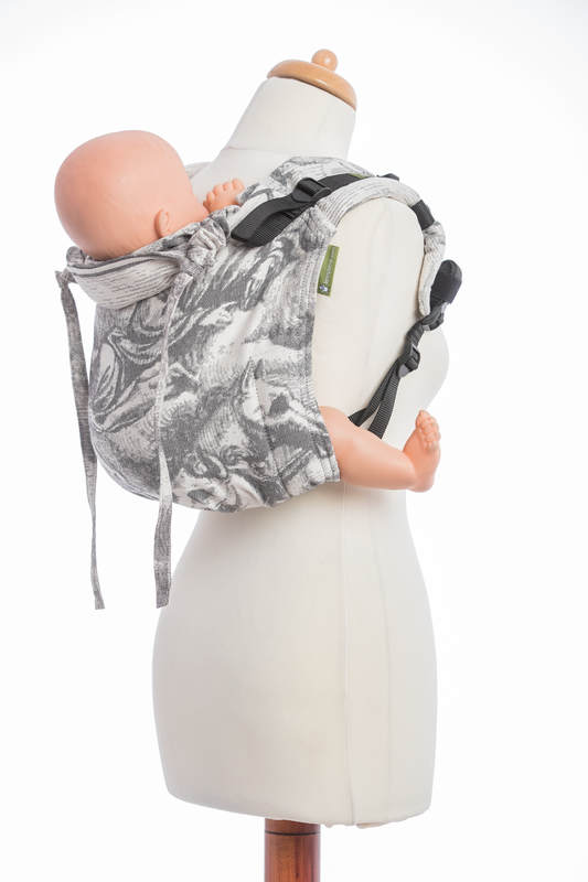 Lenny Buckle Onbuhimo baby carrier, standard size, jacquard weave (100% cotton) - POSEIDON HIPPO #babywearing