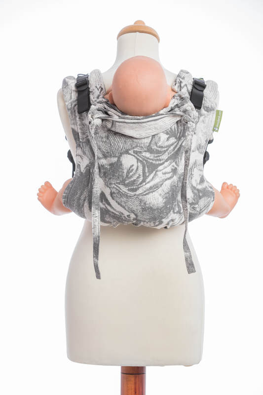 Nosidło Klamrowe ONBUHIMO z tkaniny żakardowej (100% bawełna), rozmiar Standard - POSEJDON HIPPO #babywearing