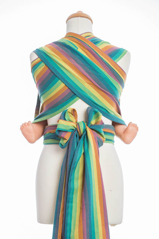 WRAP-TAI carrier Mini, broken-twill weave - 100% cotton - with hood, GAIA #babywearing