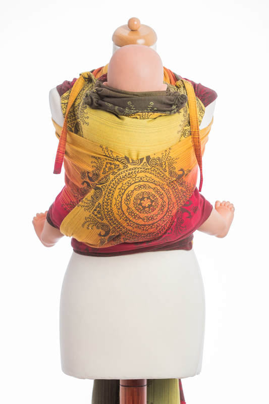 WRAP-TAI carrier Toddler with hood/ jacquard twill / 100% cotton / NOBLE INDIAN PEACOCK #babywearing