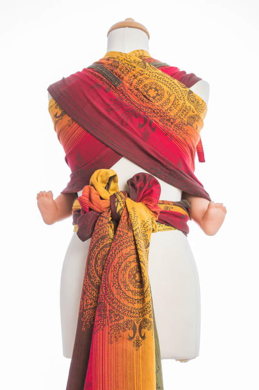 WRAP-TAI carrier Toddler with hood/ jacquard twill / 100% cotton / NOBLE INDIAN PEACOCK #babywearing