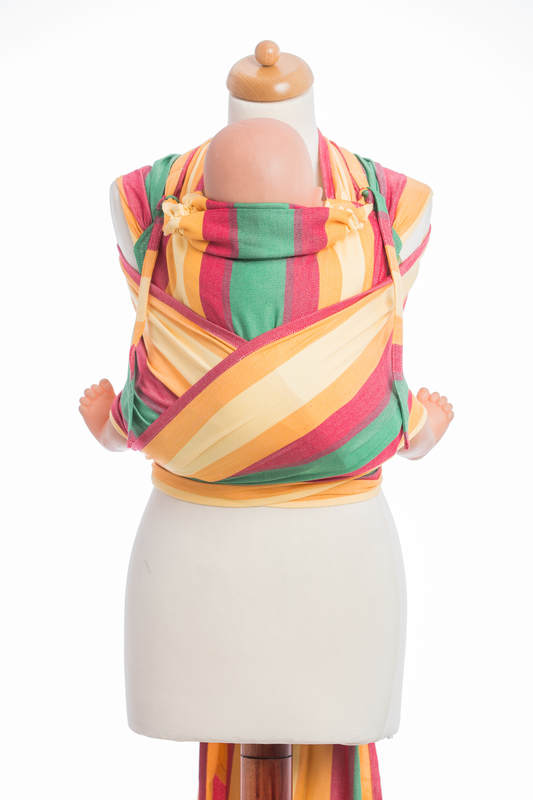 WRAP-TAI carrier Mini / broken twill / bamboo and cotton / with hood/ SPRING #babywearing