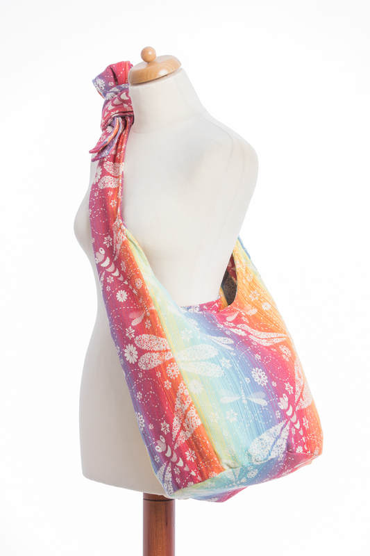 Hobo Bag made of woven fabric (100% cotton) - DRAGONFLY RAINBOW #babywearing