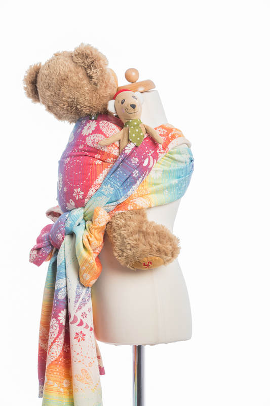 Żakardowa chusta dla lalek, 100% bawełna - WAŻKI TĘCZOWE #babywearing
