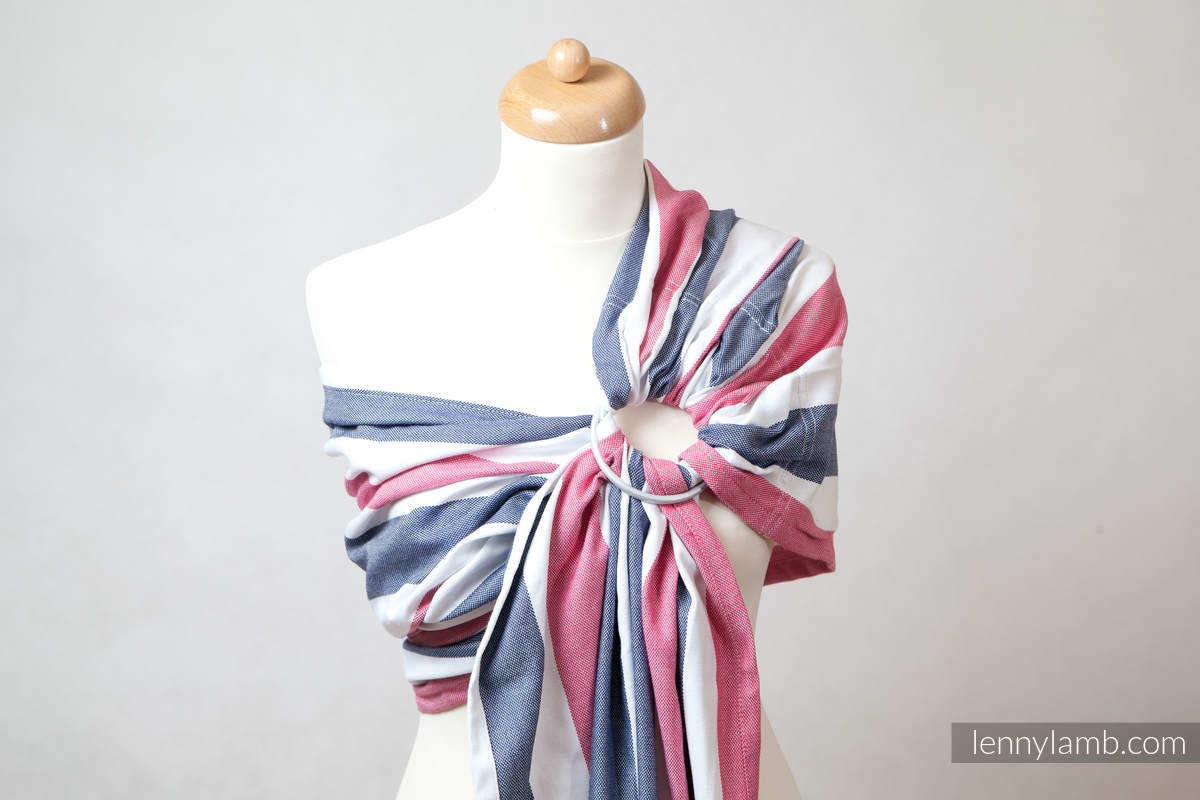Ring Sling - 100% Cotton - Broken Twill Weave - with gathered shoulder -  Marseillaise #babywearing