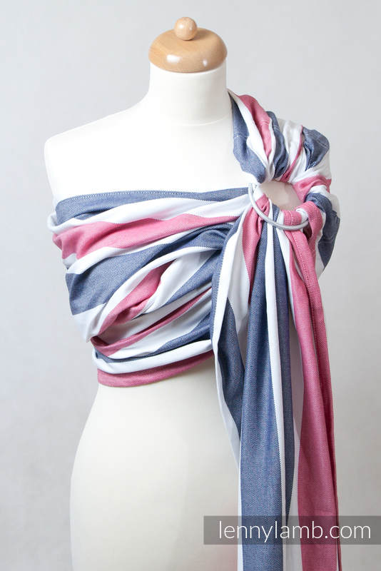 Ring Sling - 100% Cotton - Broken Twill Weave - with gathered shoulder -  Marseillaise #babywearing