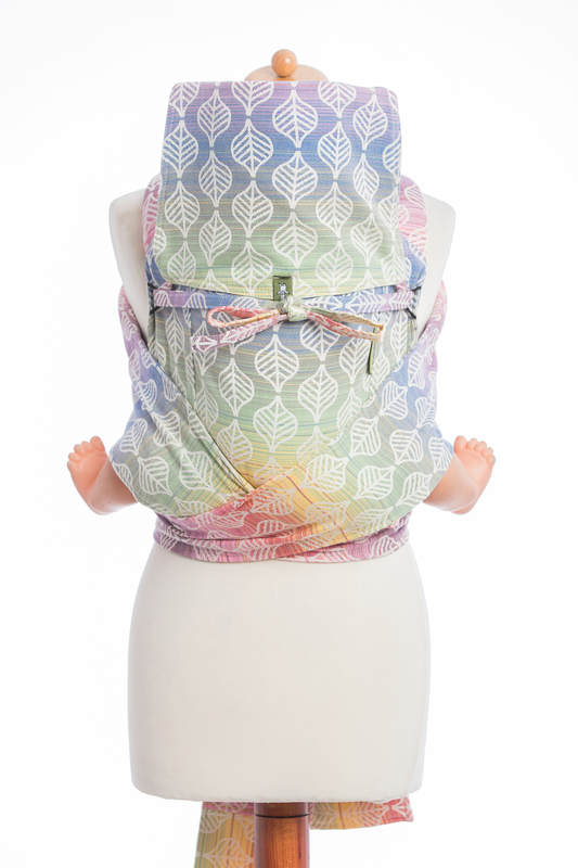 Mei Tai carrier Toddler with hood/ jacquard twill / 100% cotton / TULIP PETALS #babywearing
