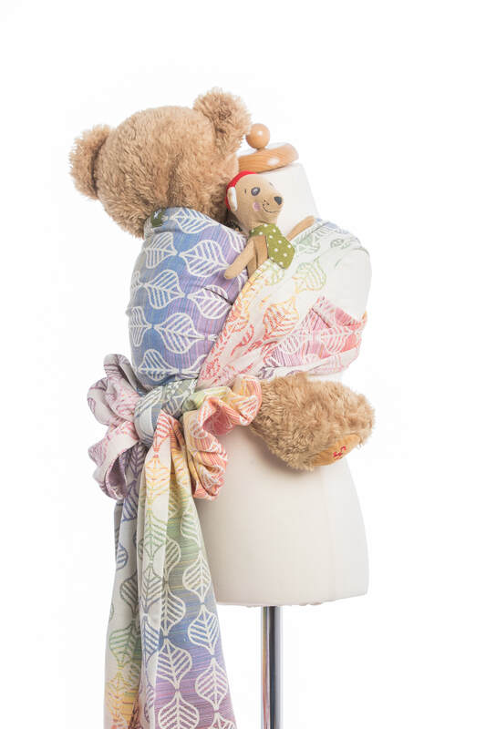 Żakardowa chusta dla lalek, 100% bawełna - PŁATKI TULIPANA  #babywearing