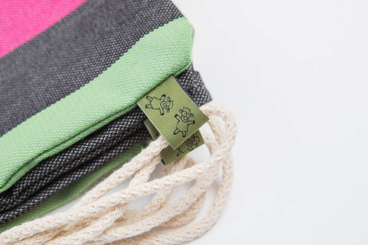 Sackpack made of wrap fabric (60% cotton 40% bamboo) - TWILIGHT - standard size 32cmx43cm #babywearing